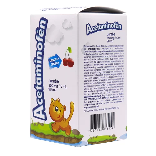 ACETAMINOFEN 150 mg/5mL JARABE - Imagen 3
