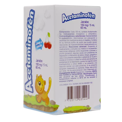 ACETAMINOFEN 150 mg/5mL JARABE - Imagen 3