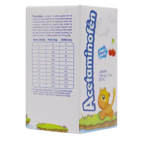 ACETAMINOFEN 150 mg/5mL JARABE - Imagen 4