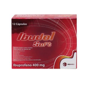 IBUDOL SOFT 400 MG CAPSULA PLEGADIZA x 12 CAPSULAS