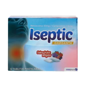ISEPTIC FRUTOS ROJOS X 12 TABLETAS