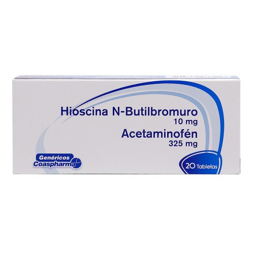 N-BUTILBROMURO HIOSCINA 10 mg+ACETAMINOFEN 325 mg TABLETAS